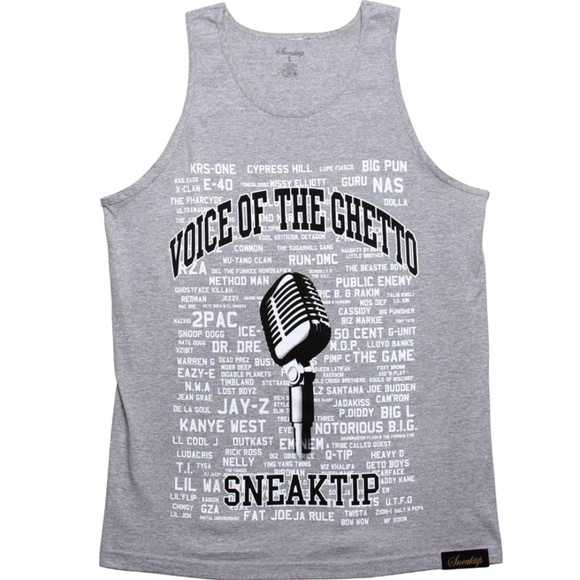Sneaktip Voice of the Ghetto Tank Top / Muscle Tee - Picture 2 of 7